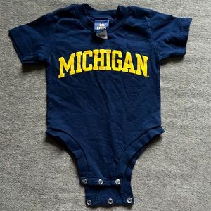 Michigan Go Blue baby onesie